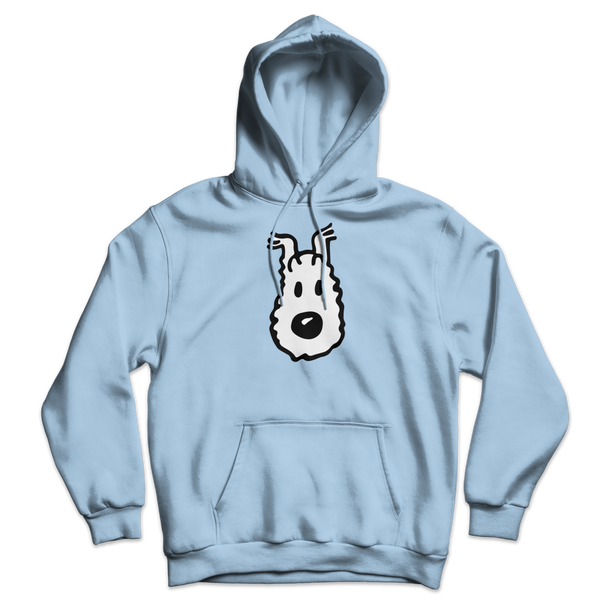 Snowy (Milou) Wire Fox Terrier from Tintin Unisex Hoodie - Light Blue / S - Hoodie