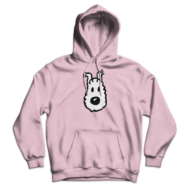 Snowy (Milou) Wire Fox Terrier from Tintin Unisex Hoodie - Light Pink / S - Hoodie