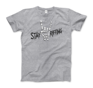 Stay Riffing - Rock’n Roll Skull T-Shirt - Men (Unisex) / Heather Grey / S - T-Shirt
