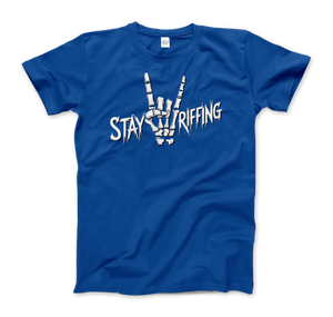 Stay Riffing - Rock’n Roll Skull T-Shirt - Men (Unisex) / Royal Blue / S - T-Shirt