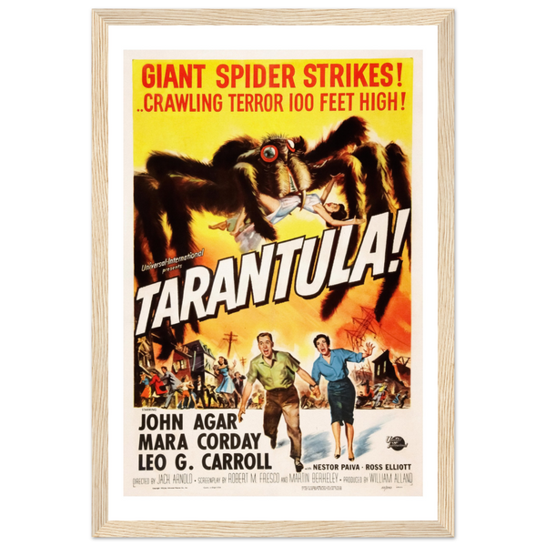 Tarantula - 50s Si - Fi horror Movie Poster Matte / 12 x 18″ (30 45cm) Wood