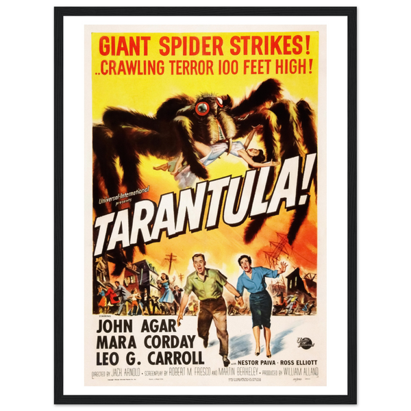 Tarantula - 50s Si - Fi horror Movie Poster Matte / 18 x 24″ (45 60cm) Black