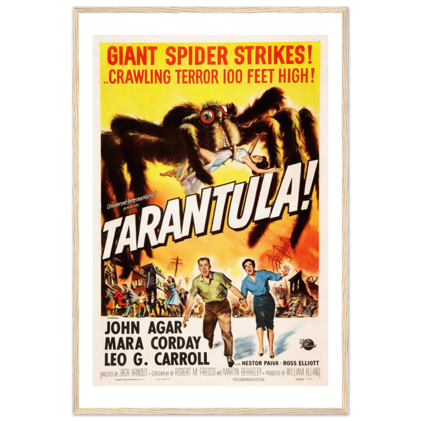 Tarantula - 50s Si - Fi horror Movie Poster Matte / 24 x 36″ (60 90cm) Wood
