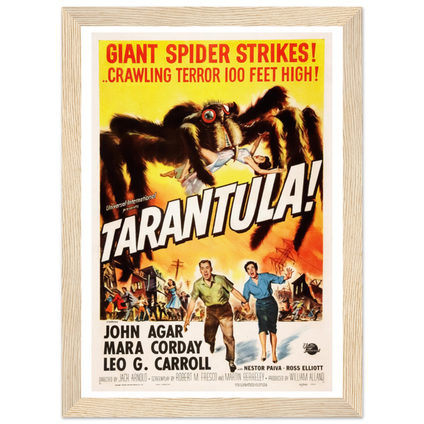 Tarantula - 50s Si - Fi horror Movie Poster Matte / 8 x 12″ (21 29.7cm) Wood