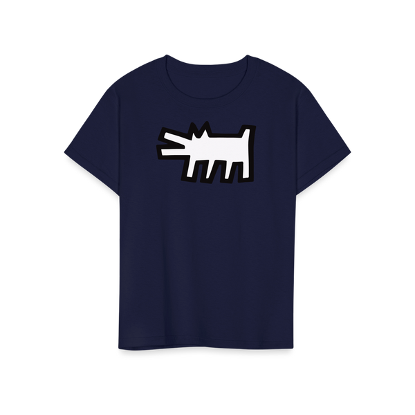The Barking Dog Icon 1990 Street Art T - Shirt - Youth / Navy / S - T - Shirt