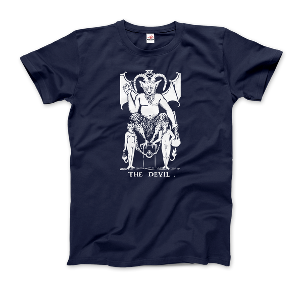The Devil Tarot Card Design T - Shirt - Men / Navy S