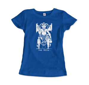 The Devil Tarot Card Design T - Shirt - Women / Royal Blue S