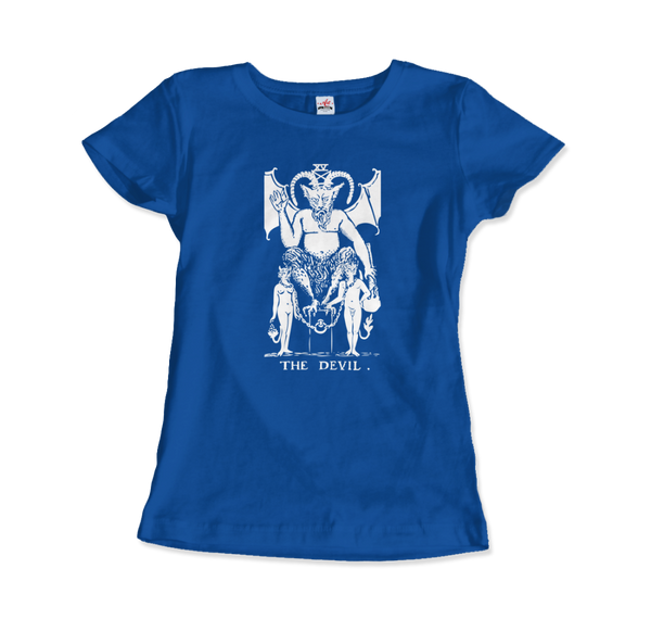 The Devil Tarot Card Design T - Shirt - Women / Royal Blue S