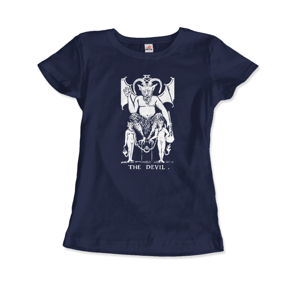 The Devil Tarot Card Design T - Shirt - Women / Navy S
