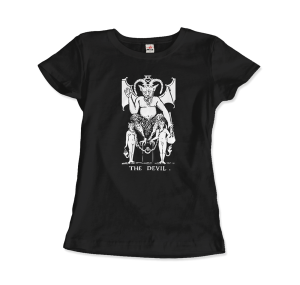 The Devil Tarot Card Design T - Shirt - Women / Black S
