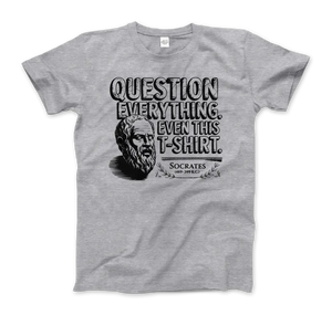 The Socratic Paradox: Question Everything T-Shirt - Men (Unisex) / Heather Grey / S - T-Shirt