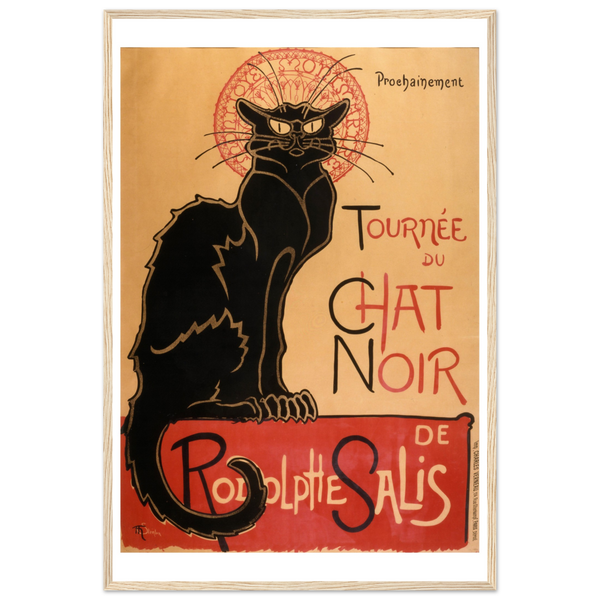 Tournee du Chat Noir Artwork Poster - Matte / 24 x 36″ (60 90cm) Wood
