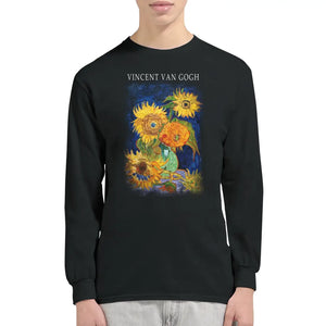 Van Gogh Five Sunflowers 1888 Artwork Long Sleeve Shirt - Long Sleeve Shirt