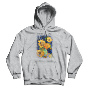Van Gogh Five Sunflowers Art Hoodie - Sport Grey / S - Hoodie