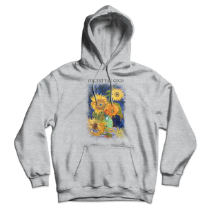 Van Gogh Five Sunflowers Art Hoodie - Sport Grey / S - Hoodie