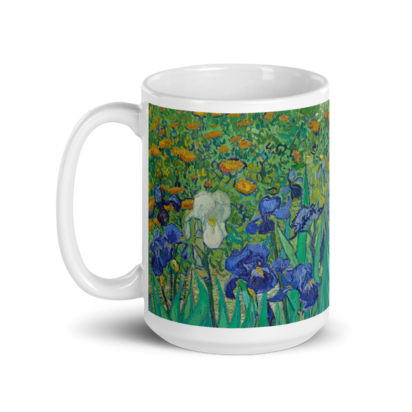 Van Gogh - Irises 1889 Artwork Mug - 15oz (444mL) - Mug