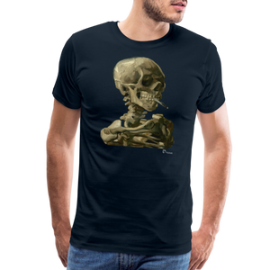 Van Gogh Skull of a Skeleton with Burning Cigarette 1886 T-Shirt - T-Shirt