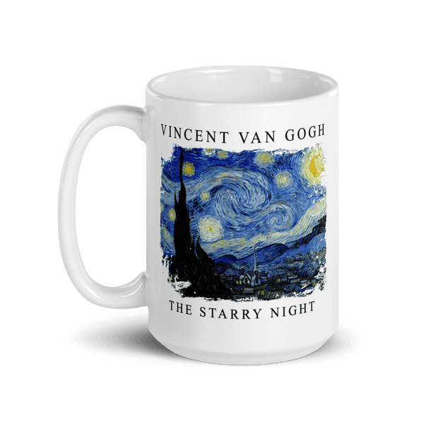 Van Gogh - The Starry Night 1889 Artwork Mug - 15oz (444mL) - Mug