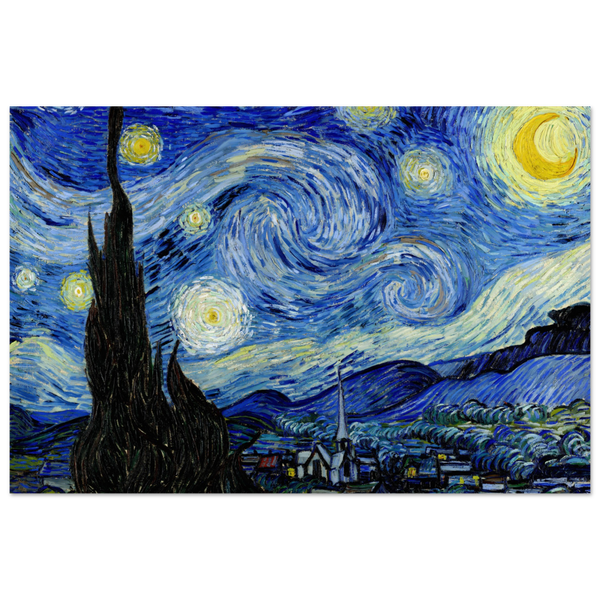 Van Gogh - The Starry Night 1889 Artwork Poster Matte / 12 x 18″ (30 45cm) None