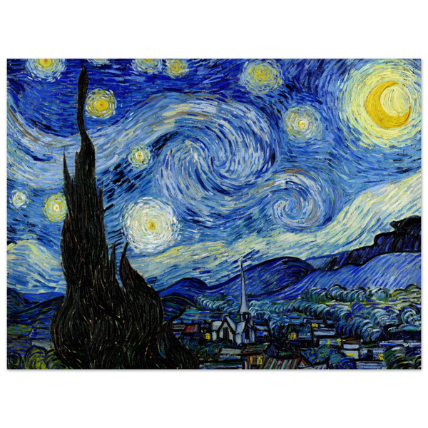 Van Gogh - The Starry Night 1889 Artwork Poster Matte / 18 x 24″ (45 60cm) None