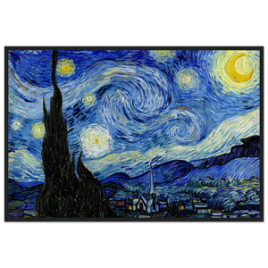 Van Gogh - The Starry Night 1889 Artwork Poster Matte / 24 x 36″ (60 90cm) Black