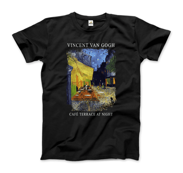 Vincent Van Gogh - Cafe Terrace at Night 1888 Artwork T-Shirt - Men / Black / S - T-Shirt