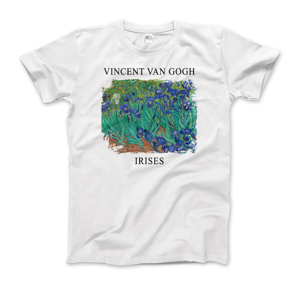 Vincent Van Gogh - Irises 1889 Artwork T-Shirt - Men (Unisex) / White / S - T-Shirt