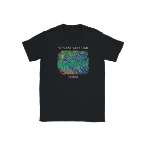 Vincent Van Gogh - Irises 1889 Artwork T-Shirt - Youth / Black / S - T-Shirt