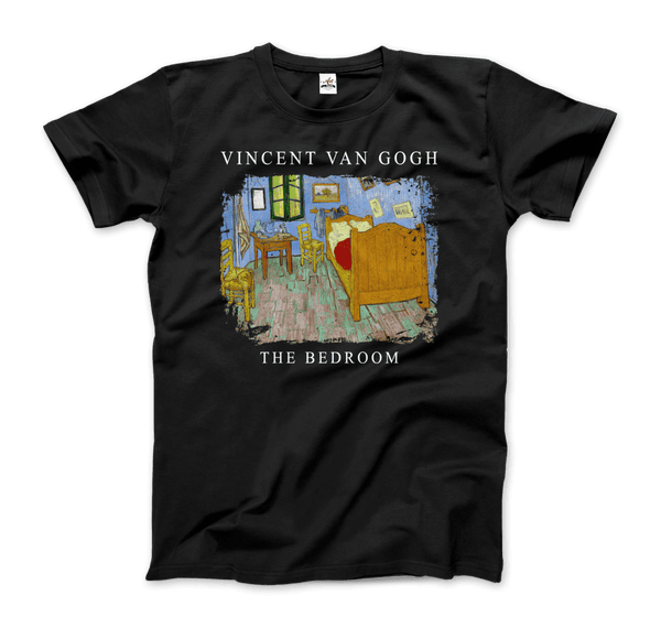 Vincent Van Gogh - The Bedroom 1889 Artwork T-Shirt - Men / Black / S - T-Shirt
