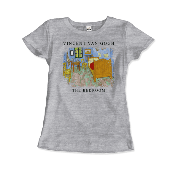 Vincent Van Gogh - The Bedroom 1889 Artwork T-Shirt - Women / Heather Grey / S - T-Shirt