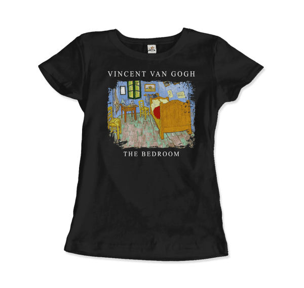 Vincent Van Gogh - The Bedroom 1889 Artwork T-Shirt - Women / Black / S - T-Shirt