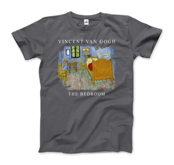 Vincent Van Gogh - The Bedroom 1889 Artwork T-Shirt - Men / Charcoal / S - T-Shirt