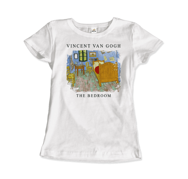 Vincent Van Gogh - The Bedroom 1889 Artwork T-Shirt - Women / White / S - T-Shirt