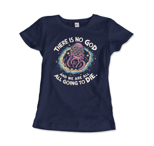 Vintage Lovecraftian Nihilism Monster T-Shirt - Women (Fitted) / Navy / S - T-Shirt