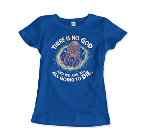Vintage Lovecraftian Nihilism Monster T-Shirt - Women (Fitted) / Royal Blue / S - T-Shirt