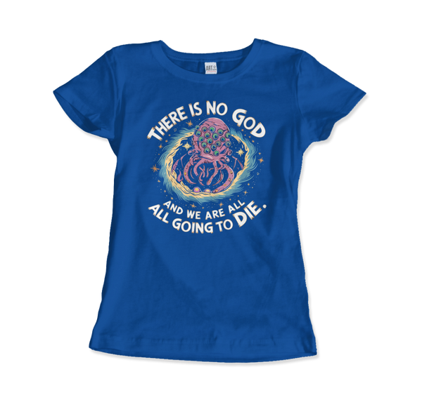 Vintage Lovecraftian Nihilism Monster T-Shirt - Women (Fitted) / Royal Blue / S - T-Shirt