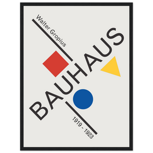 Walter Gropius Bauhaus Artwork Poster - Matte / 18 x 24″ (45 x 60cm) / Black - Poster