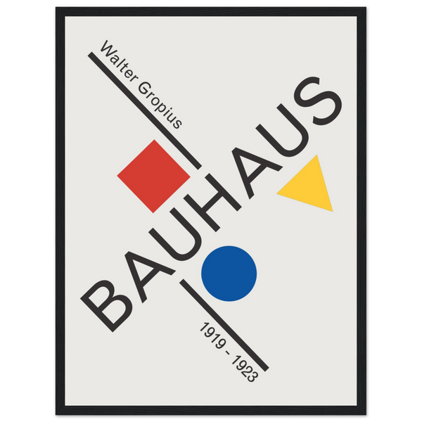 Walter Gropius Bauhaus Artwork Poster - Matte / 18 x 24″ (45 x 60cm) / Black - Poster