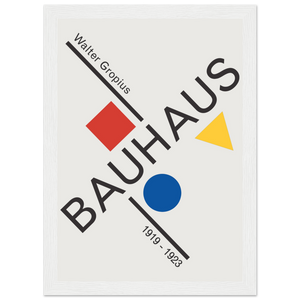 Walter Gropius Bauhaus Artwork Poster - Matte / 8 x 12″ (21 x 29.7cm) / White - Poster