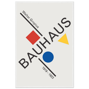 Walter Gropius Bauhaus Artwork Poster - Matte / 24 x 36″ (60 x 90cm) / White - Poster