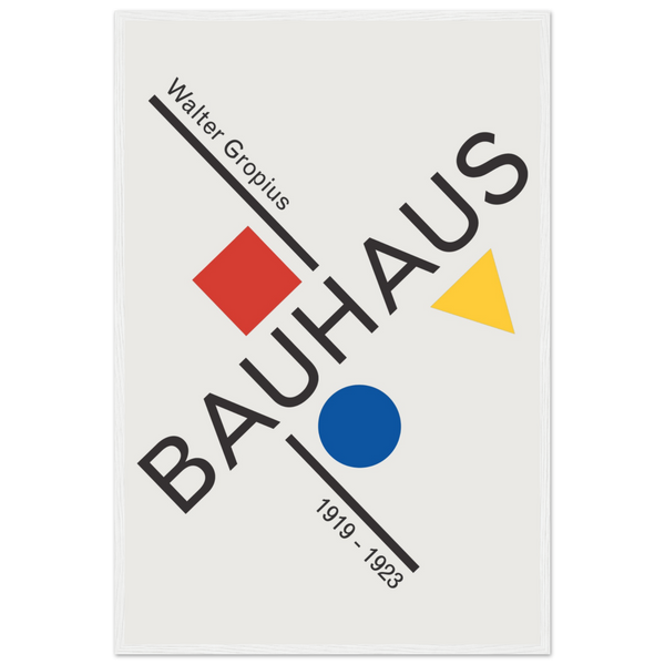 Walter Gropius Bauhaus Artwork Poster - Matte / 24 x 36″ (60 x 90cm) / White - Poster