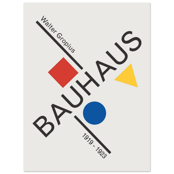 Walter Gropius Bauhaus Artwork Poster - Matte / 8 x 12″ (21 x 29.7cm) / None - Poster