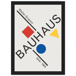 Walter Gropius Bauhaus Artwork Poster - Matte / 8 x 12″ (21 x 29.7cm) / Black - Poster