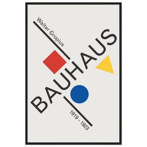 Walter Gropius Bauhaus Artwork Poster - Matte / 24 x 36″ (60 x 90cm) / Black - Poster