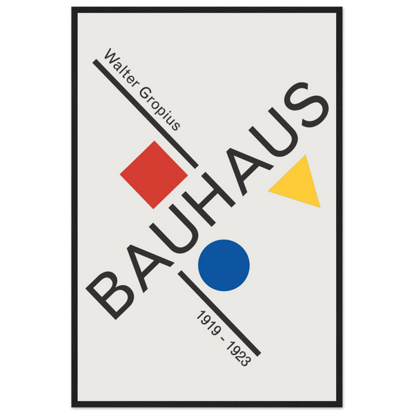 Walter Gropius Bauhaus Artwork Poster - Matte / 24 x 36″ (60 x 90cm) / Black - Poster