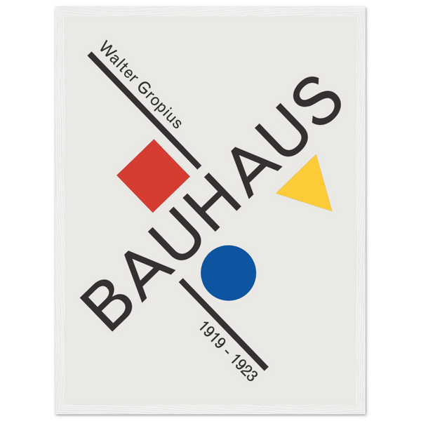 Walter Gropius Bauhaus Artwork Poster - Matte / 18 x 24″ (45 x 60cm) / White - Poster