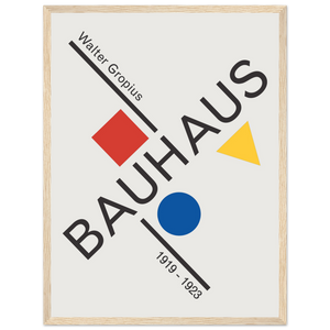 Walter Gropius Bauhaus Artwork Poster - Matte / 18 x 24″ (45 x 60cm) / Wood - Poster