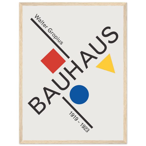 Walter Gropius Bauhaus Artwork Poster - Matte / 18 x 24″ (45 x 60cm) / Wood - Poster