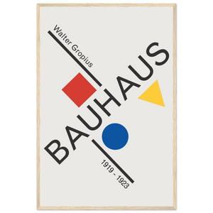 Walter Gropius Bauhaus Artwork Poster - Matte / 24 x 36″ (60 x 90cm) / Wood - Poster