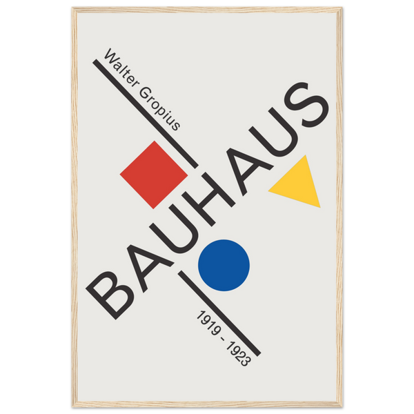 Walter Gropius Bauhaus Artwork Poster - Matte / 24 x 36″ (60 x 90cm) / Wood - Poster